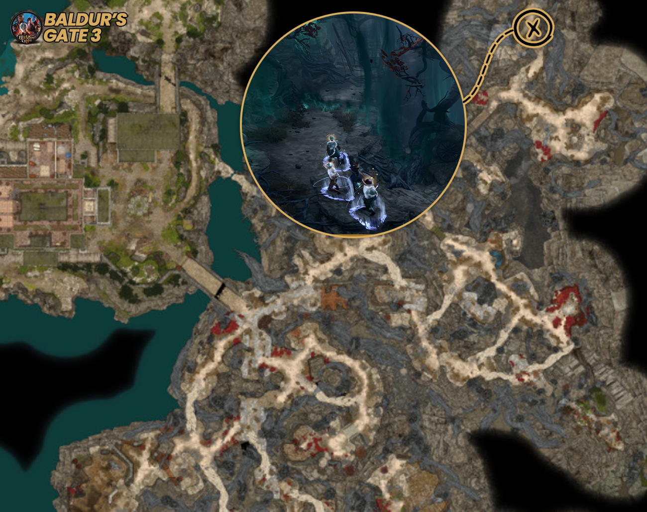 Como-entrar-nas-Terras-Amaldicoadas-pelas-Sombras-em-Baldurs-Gate-3 Busque Proteção contra a Maldissombra em Baldur's Gate 3