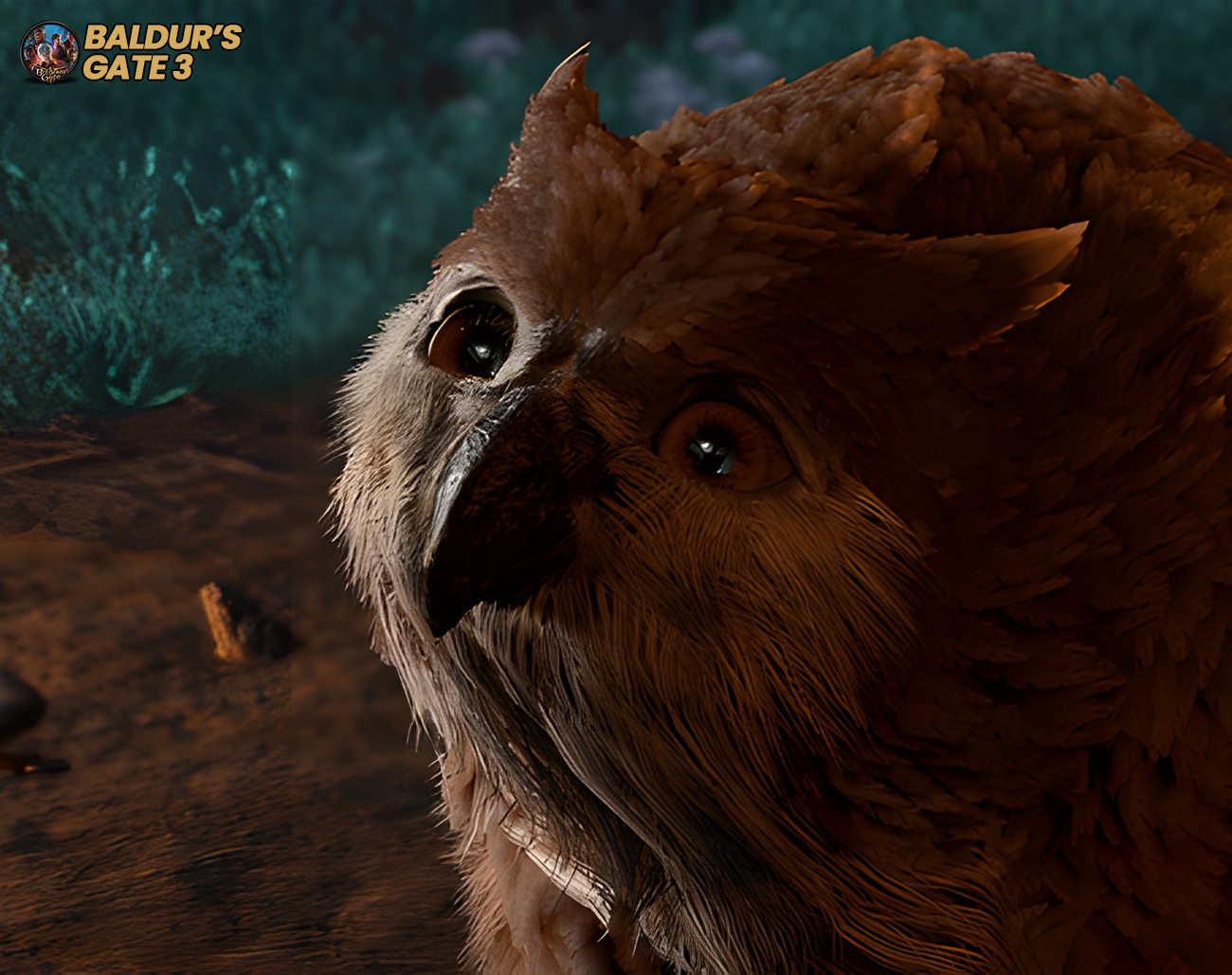 Encontrando-o-Filhote-no-Acampamento-Goblin Como Recrutar o Filhote de Urso-Coruja em Baldur's Gate 3