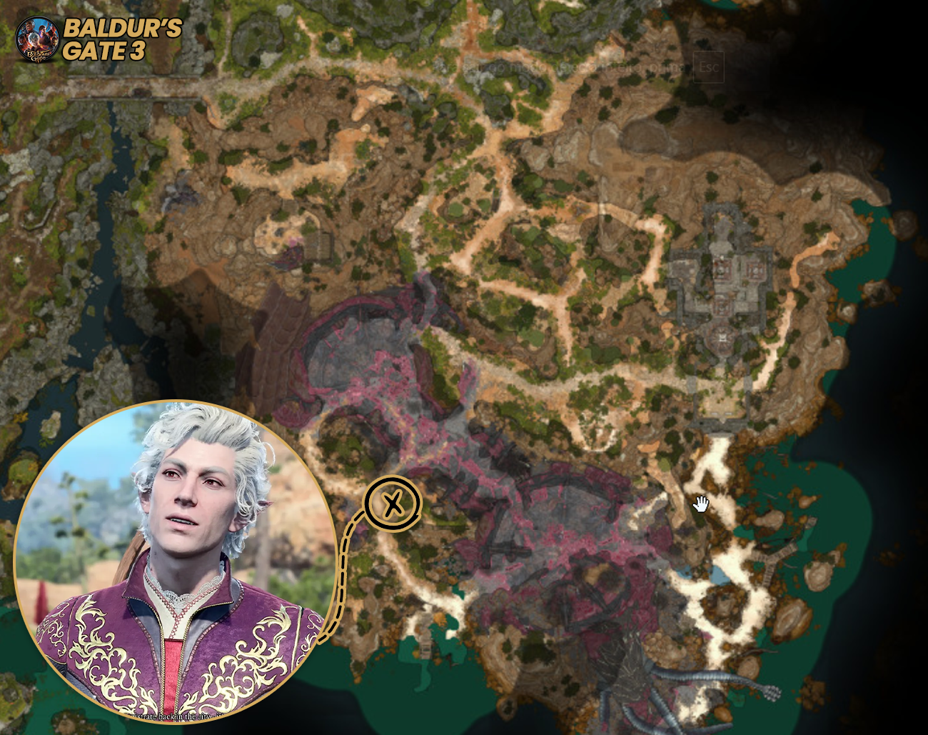 Localizacao-de-Astarion-em-Baldurs-Gate-3 Recrutar Astarion: Melhor Companheiro de Baldur's Gate 3