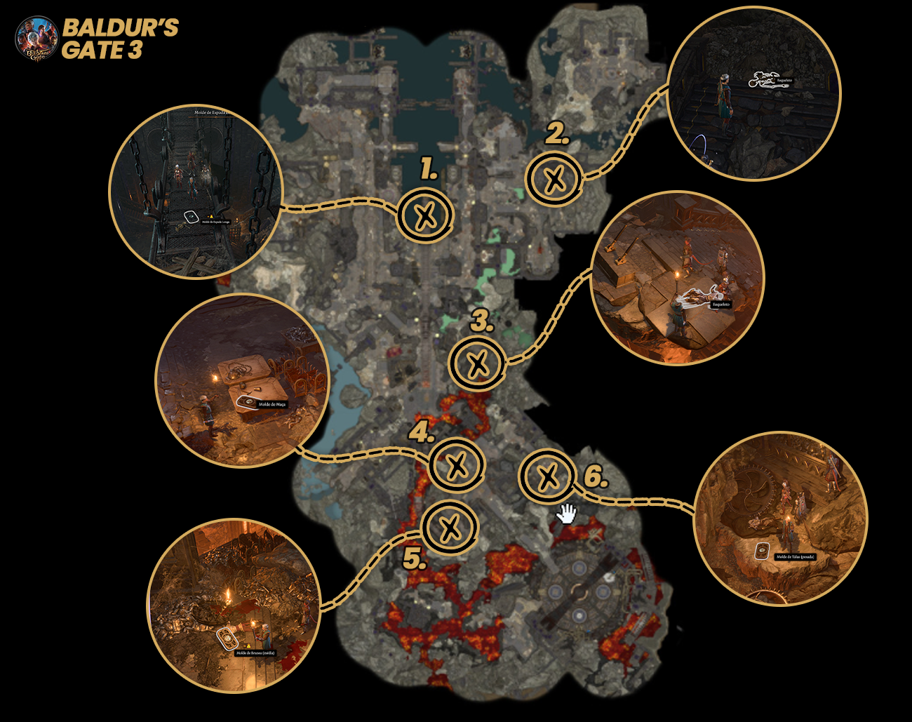 Localizacao-de-Todos-os-Moldes-em-BG3 Como Usar a Forja Adamantina em BG3 e Criar Itens Lendários!