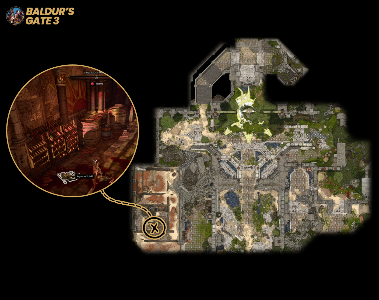 Localzacao-da-Maca-Cerimonial-em-BG3 Desvende o Puzzle do Vitral no Mosteiro Rosamanhã em BG3!