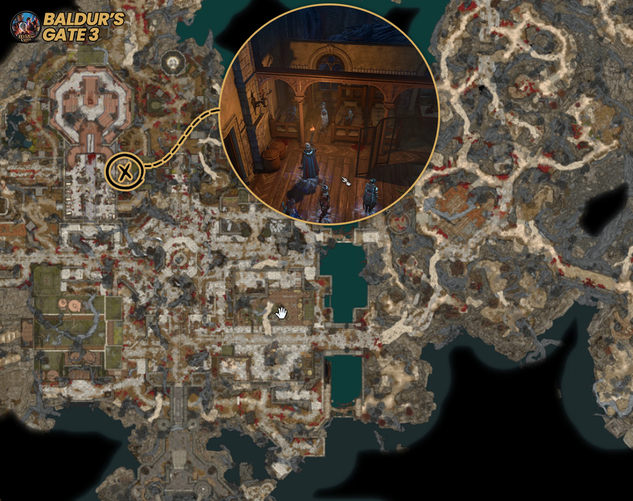 Localização dos Pais de Arabella em Baldur’s Gate 3