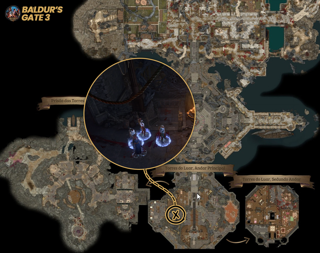 Localização dos Tieflings em Baldur's Gate 3