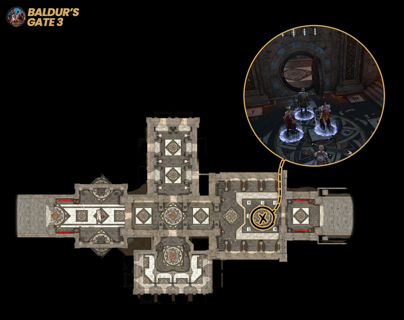 Passando-pelos-Cofres-da-Casa-da-Contagem Tudo sobre Auxilie a Rainha do Submundo em Baldur’s Gate 3