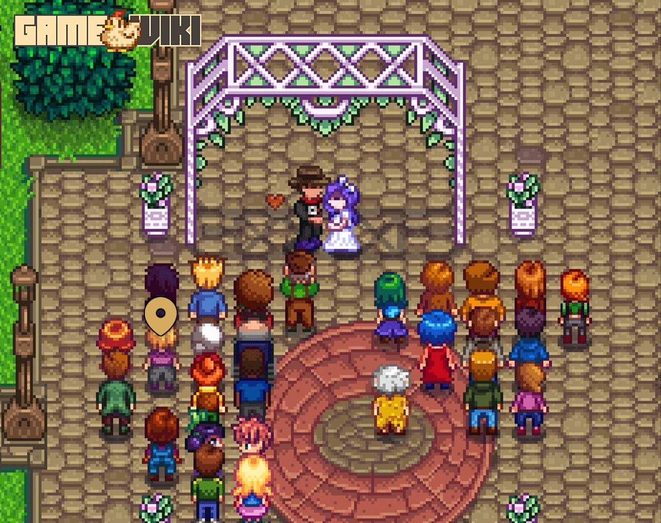 Image showing the process of marrying Abigail in Stardew Valley, highlighting the required events and steps.