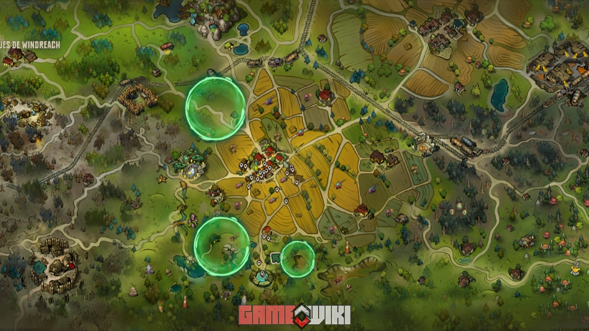 Rota para coletar avelãs Mapa destaca áreas ideais para coleta de avelãs em Corepunk