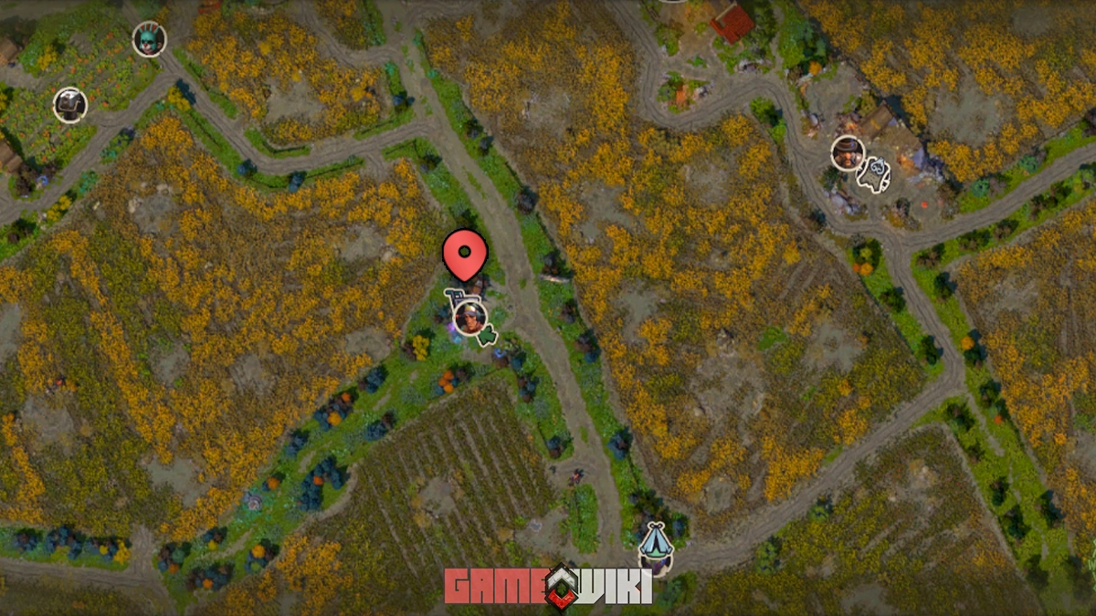Onde encontrar Griz Turner Mapa destaca Griz Turner ao sul de Goldenfield, próximo ao comerciante Martin MacMichael