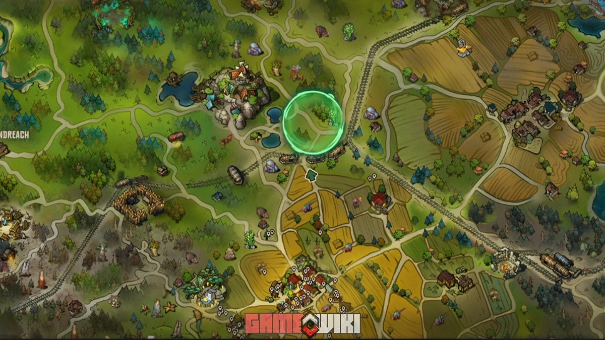 Missão Conchamos? mapa com posição das tartarugas perto de Goldenfield
