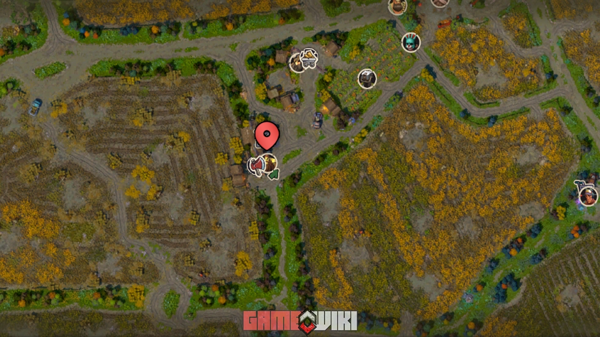 Mapa de Corepunk destacando a posição de Zogar próximo a Goldenfield