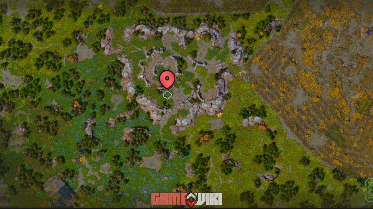 Localização do recurso de Thordal Mapa destaca o local do recurso solicitado por Thordal fora de Goldenfield