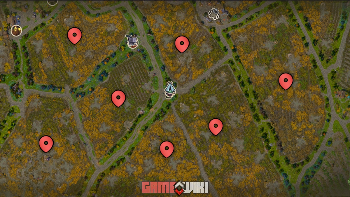 Mapa indica locais para obter caudas de rato mutante próximas a Goldenfield